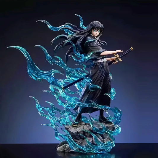 25cm/9.84in Anime Demon Slayer Figure Tokitou Muichirou Action Figures Pvc Statue Desktop Ornamen Collection Model Toys Gifts