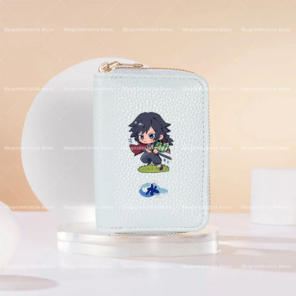 New Demon Slayer Wallet Woman Man Fashion Zipper Wallet Anime Cartoon Coin Purse Man Card Holder Fashion Money Bag Birthday Gift