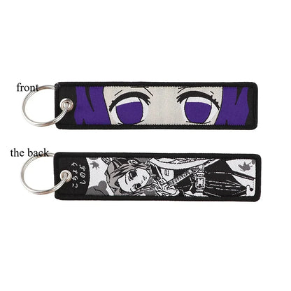 Anime Demon Slayer Blade Weaving Mark Keychain Trendy Fashion Hanging Rope Devil Access Control Pendant Office ID Pendant Gift