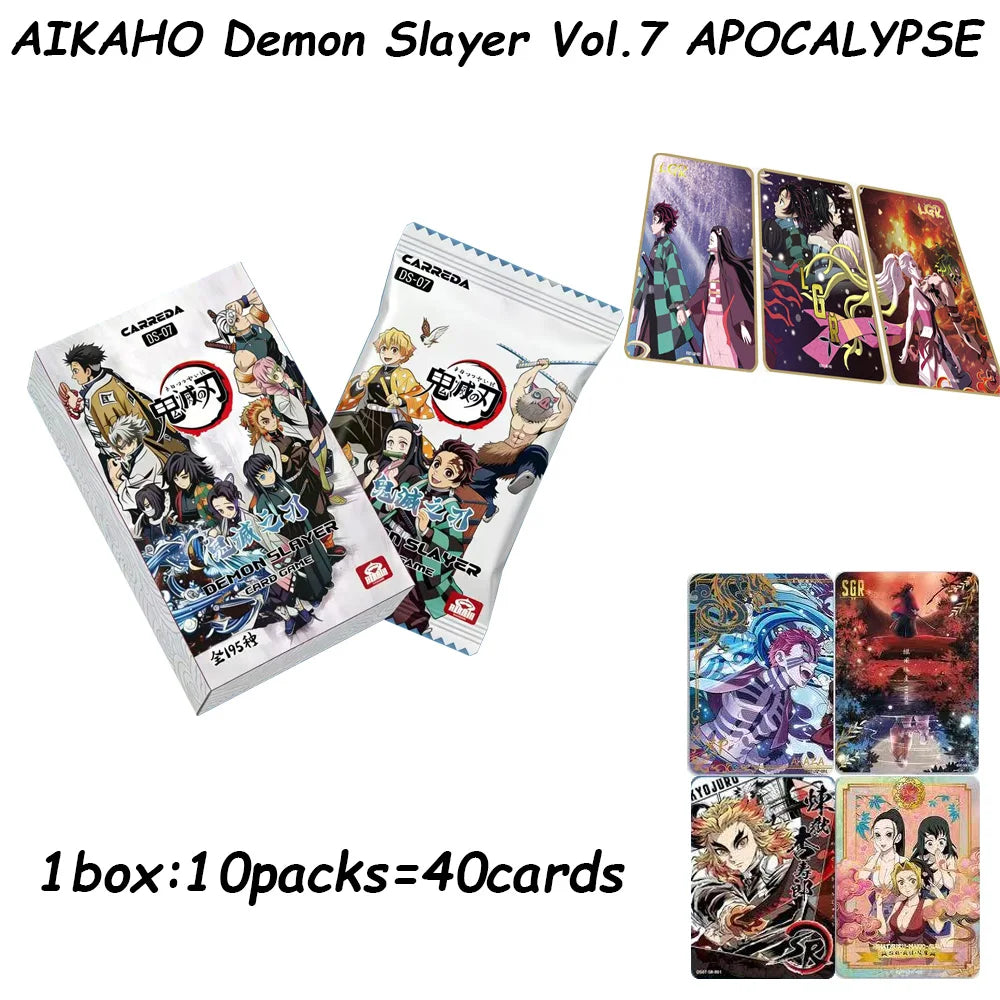 2026 KAYOU Genuine Demon Slayer Card Dawn Bag Collection CCG TCG Card Animation Cartoon Game Collect Card Peripheral Toys