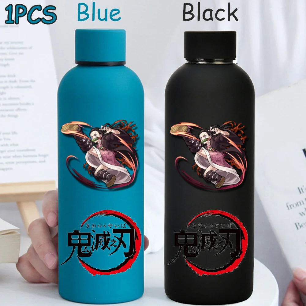 Kimetsu No Yaiba 500ML Insulated Water Cup Game Anime Character Paint Small Mouth Bottle Cartoon Large Capacity Drinking Cup