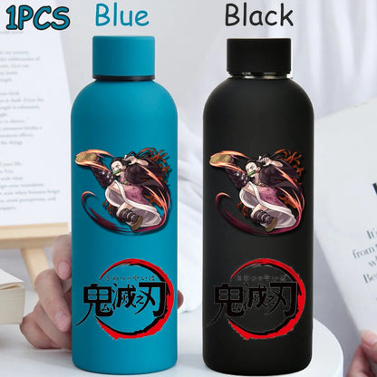 Kimetsu No Yaiba 500ML Insulated Water Cup Game Anime Character Paint Small Mouth Bottle Cartoon Large Capacity Drinking Cup