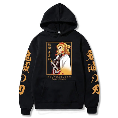 2026 New Demon Slayer Graphic Printed Hoodie Sweatshirt Men's and Women's Hoodie Men's Tops Sports Hoodie Harajuku Y2K Hoodie