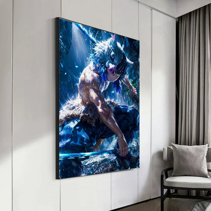 Demon Slayer Diamond Painting 5D Nezuko Kochou Shinobu Full Diamond Mosaic Picture DIY Hashibiro Inosuke Home Decor Painting,fra