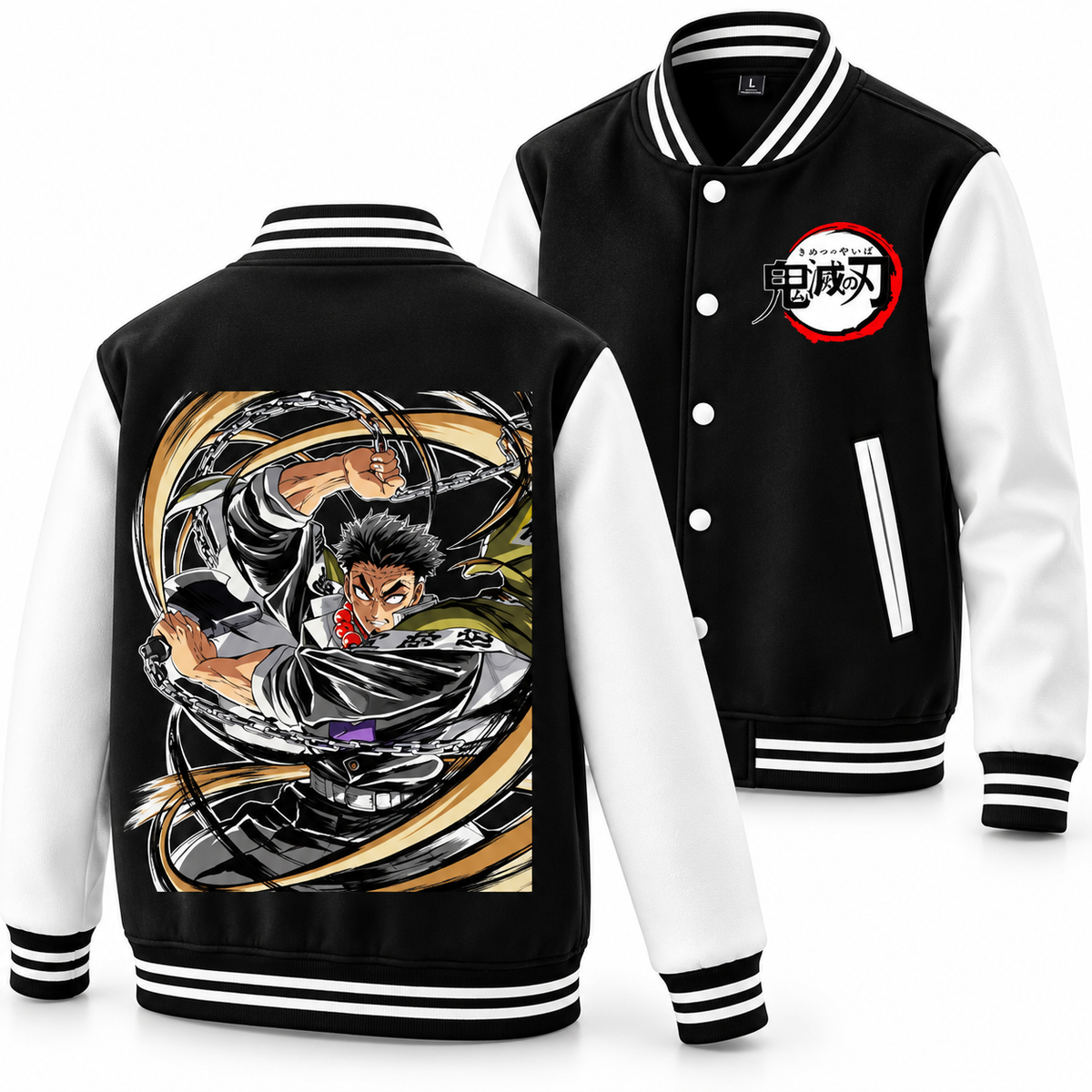 Veste teddy hache et chaîne