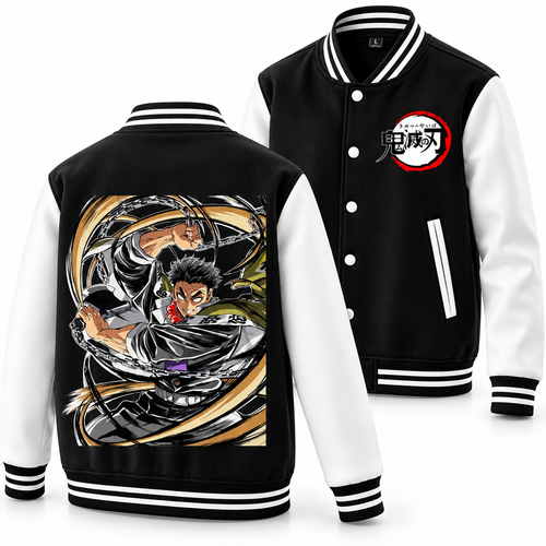 Veste teddy hache et chaîne
