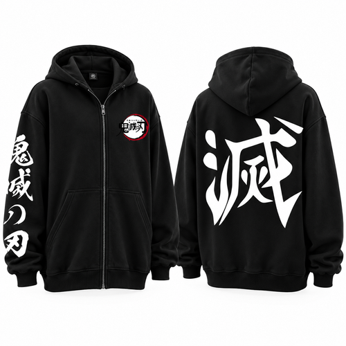 Veste zippée kanji