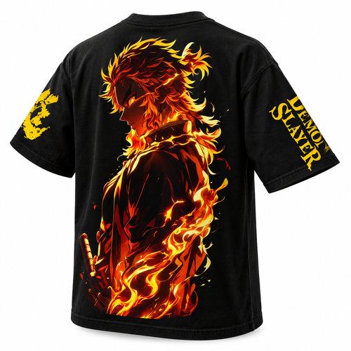 T-shirt Rengoku flammes